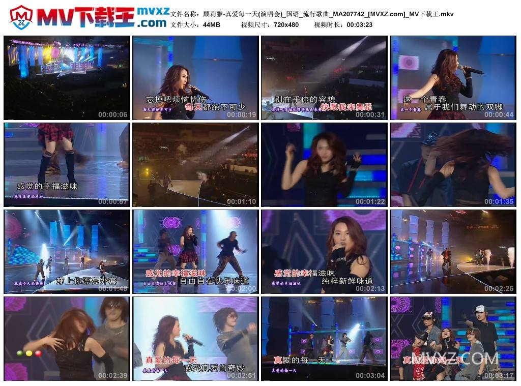 顾莉雅-真爱每一天(演唱会)_国语_流行歌曲_MA207742